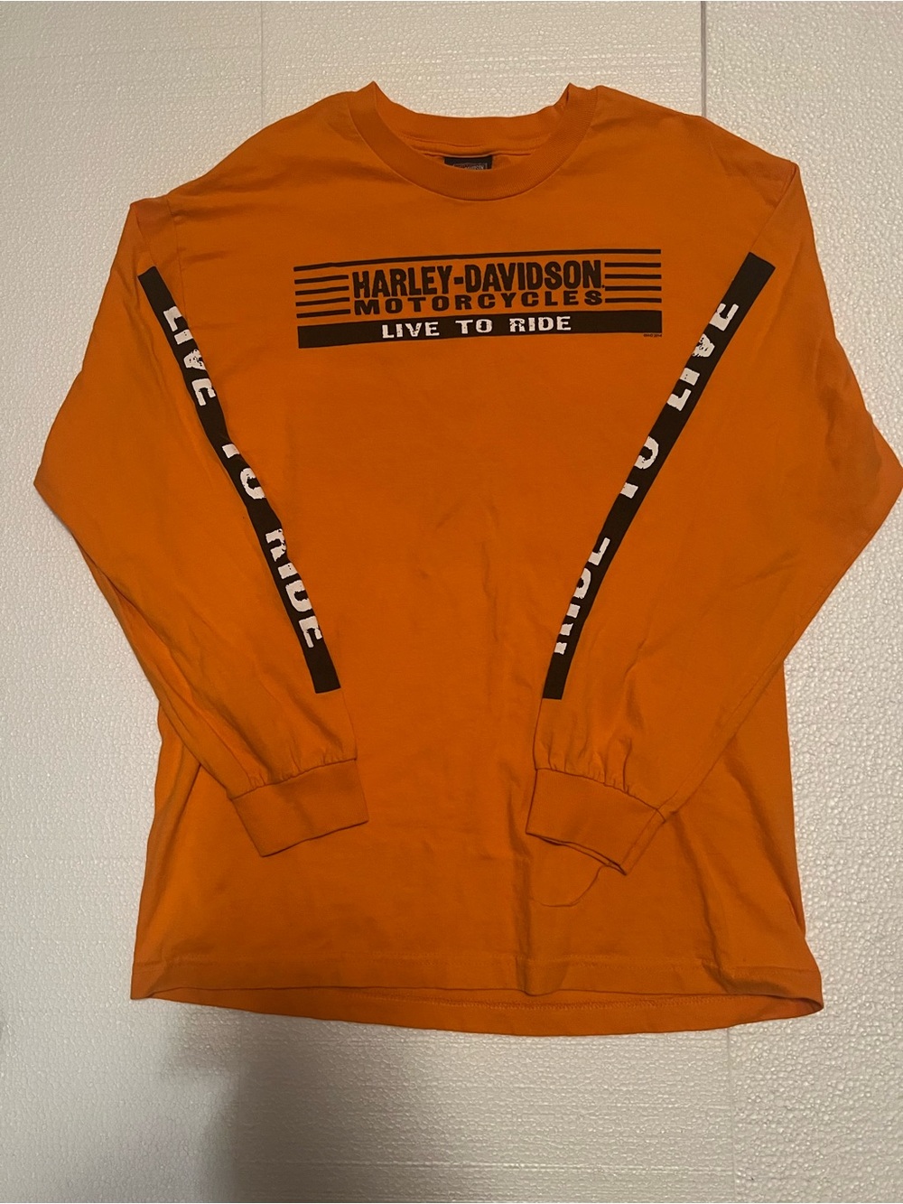 Harley-Davidson Men’s Orange Long Sleeve Logo Tee